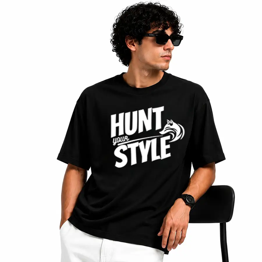 HYS Printed Tee - Black detail
