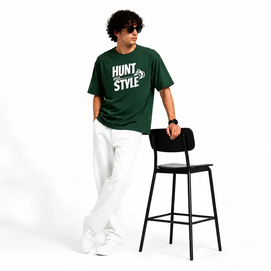 HYS Printed Tee - Forest Green